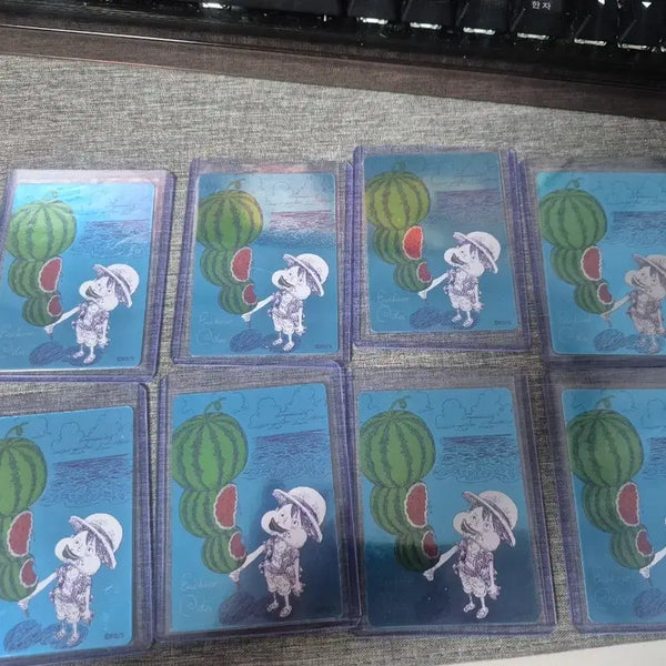 [BUNJANG] One Piece Luffy Watermelon Card Set (8 Cards) / 원피스 루피 수박 카드 8장판매합니다