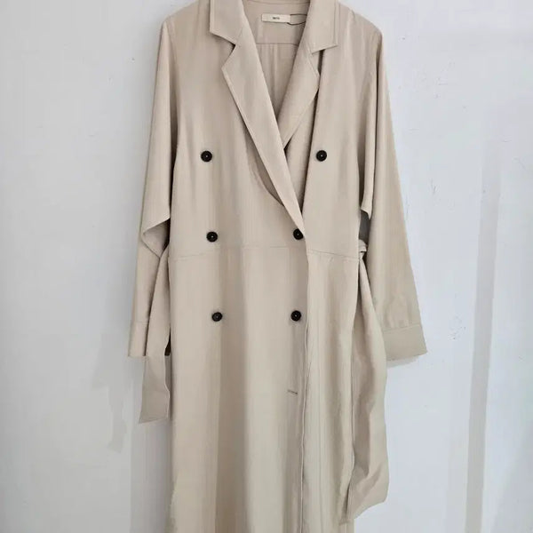 [BUNJANG] Recto Beige Rayon Tencel Blend Coat / 렉토 코트