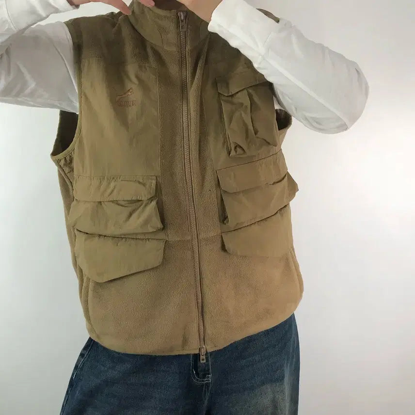 [BUNJANG] Puma Beige Vest / [L] 푸마 베이지 베스트