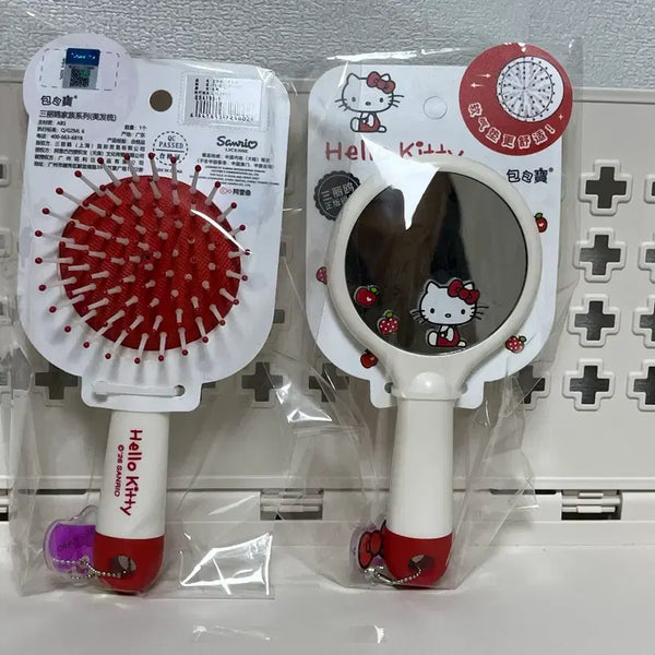 [BUNJANG] Hello Kitty Brush and Handheld Mirror Set / 헬로키티 브러쉬 빗 손거울 새상품