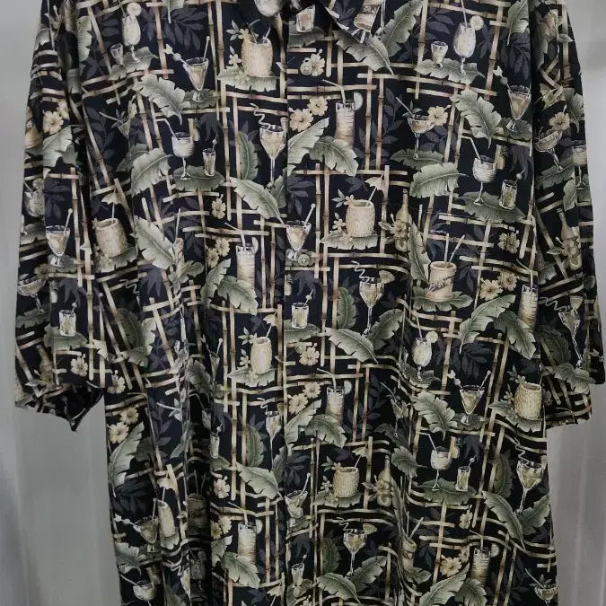 [BUNJANG] Pierre Cardin Tropical Pattern Hawaiian Shirt / 빈티지 피에르가르뎅 코튼 트로피컬 패턴 하와이언 셔츠 2XL 115