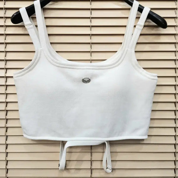 [BUNJANG] LALAFOX White Crop Tank Top - Size S / (새상품)라라폭스 화이트 크롭 브라탑S