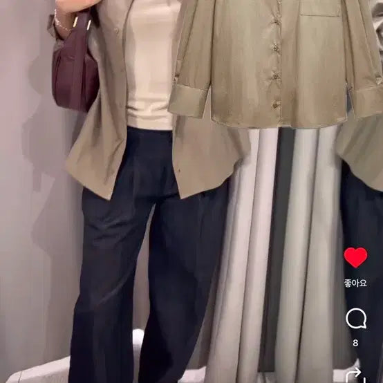 [BUNJANG] ZARA Pocket Poplin Shirt 8808/345 / 자라 포켓 포플린 셔츠 8808/345