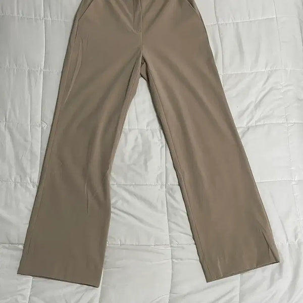 [BUNJANG] Siyaju Beige Long Wide Slacks S / 시야쥬 베이지 롱 와이드 슬랙스 S(1)