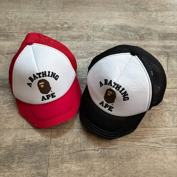 [BUNJANG] A Bathing Ape Mesh Cap Red/Black / 베이프 메쉬캡 레드/블랙 free