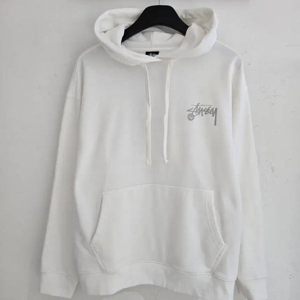 [BUNJANG] Stussy Cotton Hoodie White Size S / 스투시 후드티