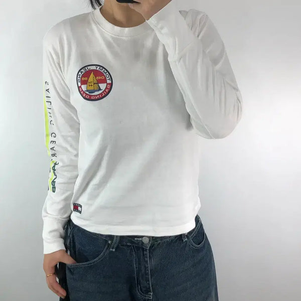 [BUNJANG] Tommy Jeans Printed Long Sleeve / [S] 타미진스 프린팅 롱슬리브