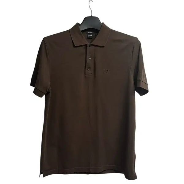 [BUNJANG] Hugo Boss Brown Collar Short-Sleeve T-Shirt M (100) / 보스(hugo boss) 브라운 카라 반팔티셔츠 M(100)