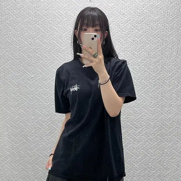 [BUNJANG] Stussy Vintage Basic Big Stock Logo T-Shirt M / 스투시 빈티지 캐주얼 베이직 빅 스탁로고 반팔티 M C13151