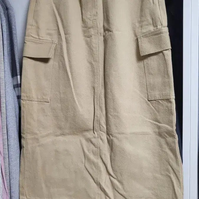 [BUNJANG] Beige Midi Cargo Skirt / 카고 스커트