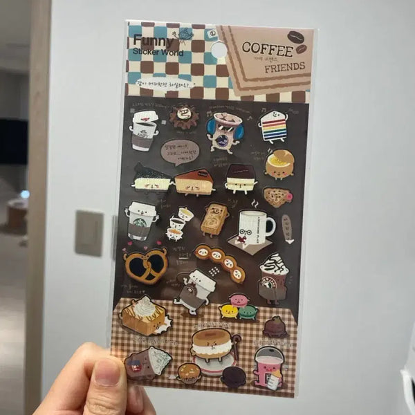 [BUNJANG] Funny Sticker World Cafe Friends Sticker / 퍼니 스티커 월드 까페 프랜즈 스티커 판매합니다