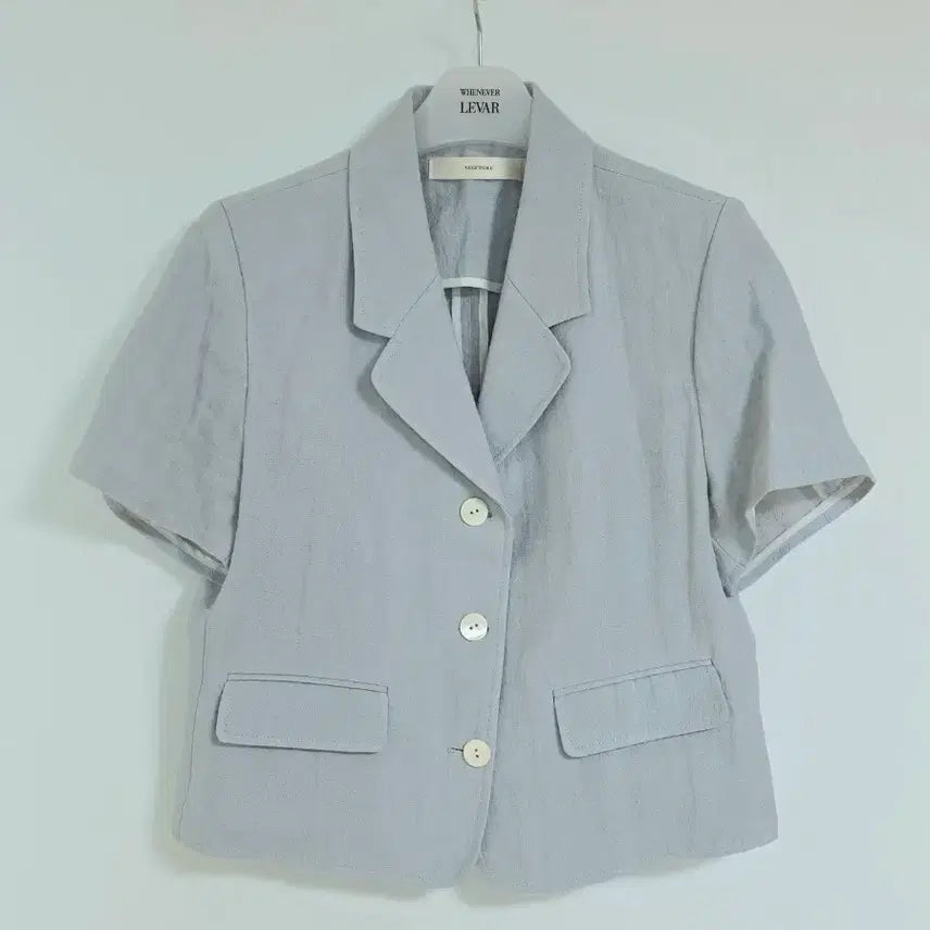 [BUNJANG] Vegetable Linen Short-Sleeve Jacket / 베지터블 여름 린넨 반팔 자켓