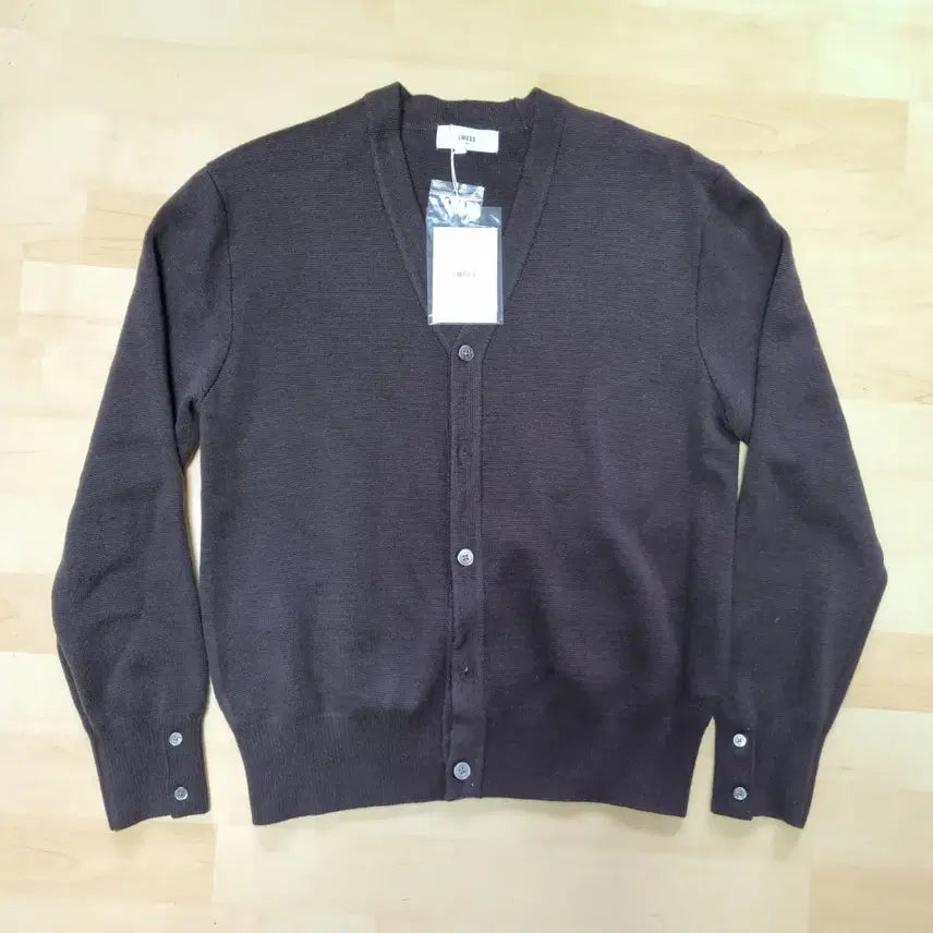 [BUNJANG] Ellude Ordinary Crop Cardigan Dark Brown (Size 46) / 엘무드 오디너리 크롭 가디건 46