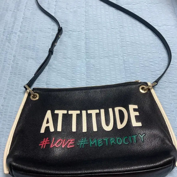 [BUNJANG] Metrovity Women's Leather Shoulder Bag Black / 메트로시티 여성 숄더백 블랙
