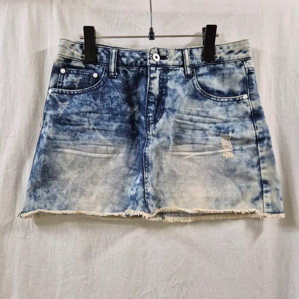 [BUNJANG] Vintage Women's Denim Mini Skirt / 구제 빈티지 여성 데님 청치마 미니 스커트