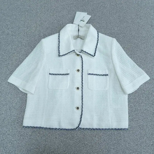 [BUNJANG] Kenneth Lady Tweed Short Sleeve Jacket / 66 새상품 케네스레이디 트위드 반팔 자켓 | 0716B32