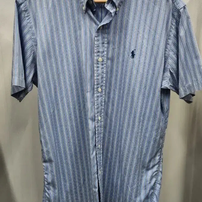 [BUNJANG] Polo Ralph Lauren Custom Fit Striped Short Sleeve Shirt M / 폴로 랄프로렌 커스텀핏 스트라이프 반팔 셔츠 M