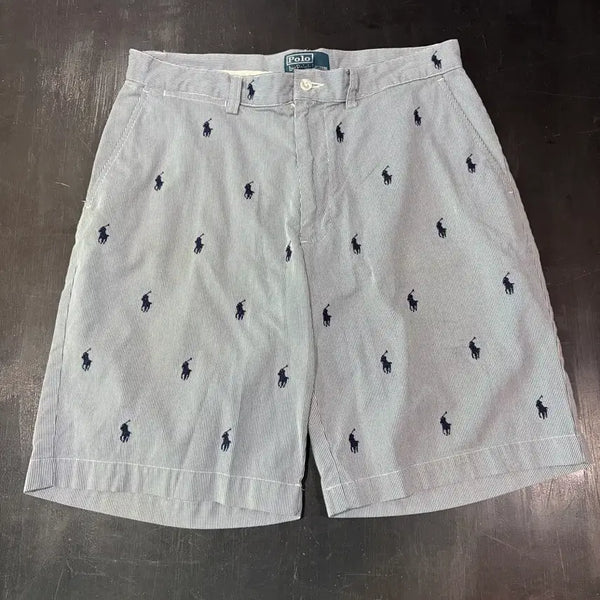[BUNJANG] Polo Ralph Lauren Seersucker Stripe Shorts / 32) 폴로 포니 패턴 시어서커 스트라이프 반바지 쇼츠