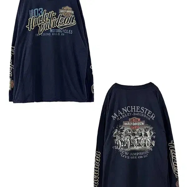 [BUNJANG] Harley Davidson HD Lettering Long Sleeve T-Shirt XL / [XL] HARLEY DAVIDSON 15s HD 레터링 긴팔티
