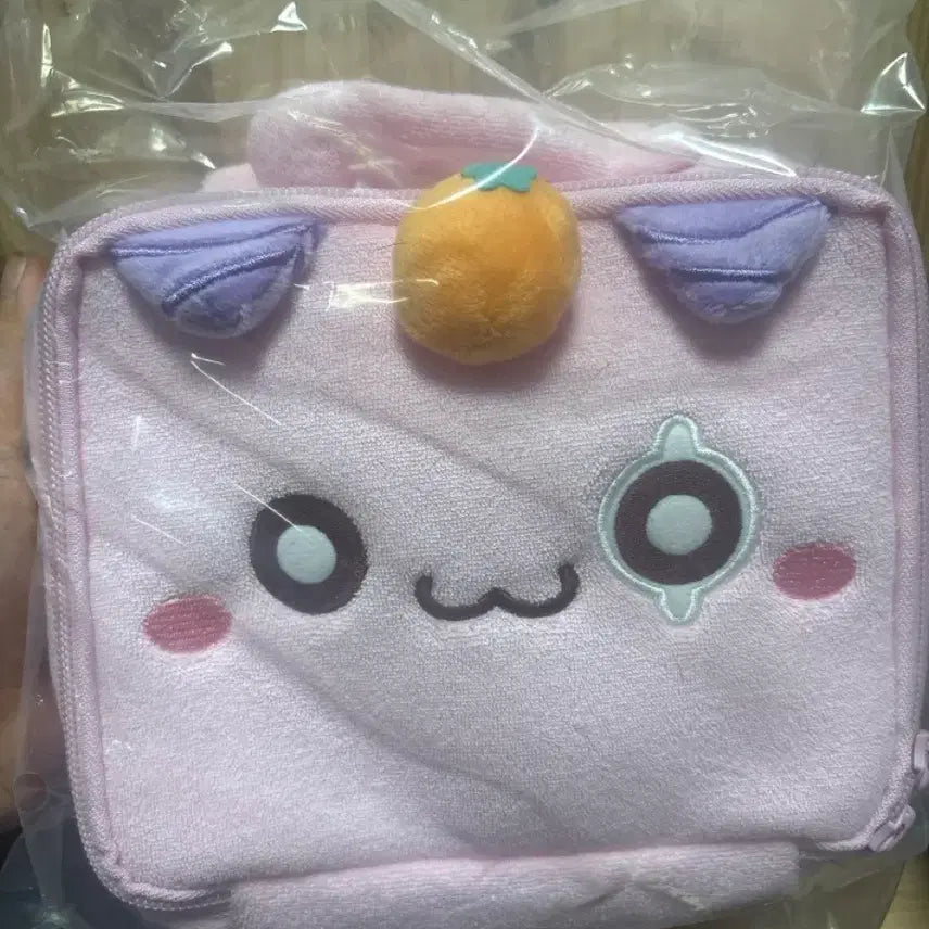 [BUNJANG] MapleStory Jeju Pinkbean Tangerine Pouch / 메이플스토리 제주 핑크빈 감귤파우치 정가판매