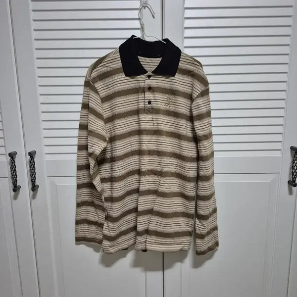 [BUNJANG] Freeda Stripe Pique Polo Shirt / 프렌다 스트라이프 피케셔츠 pk 폴로셔츠