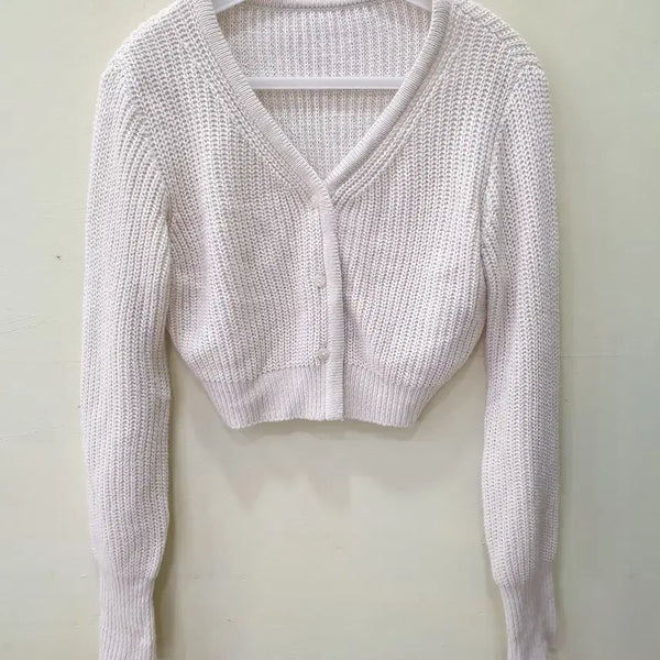 [BUNJANG] Moo Brand Knit Cardigan Ivory Free Size / 무브랜드 니트 가디건 아이보리 Free