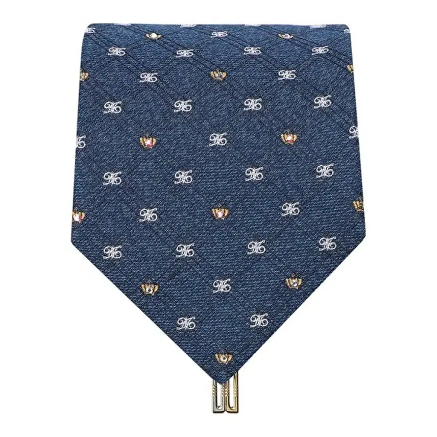[BUNJANG] Daks Cubic Logo Tie Navy / 닥스 큐빅 로고 넥타이 네이비 새제품