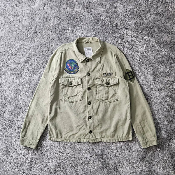 [BUNJANG] ZARA Patch Long Sleeve Overshirt / ZARA 패치 긴팔 오버셔츠