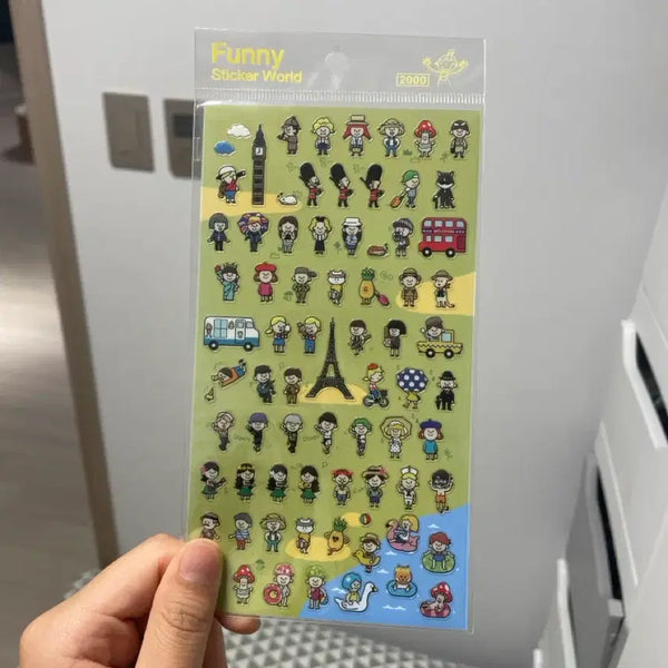[BUNJANG] Funny World Character Stickers (Vintage) / 퍼니월드 캐릭터 스티커 (고전) 판매합니다