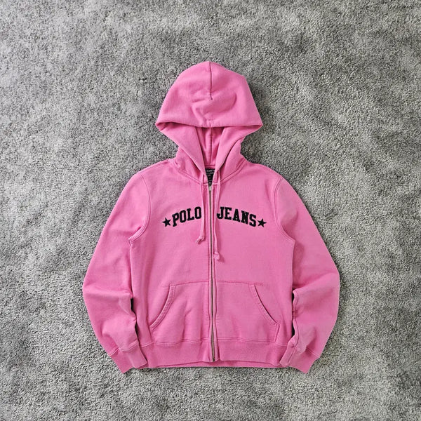 [BUNJANG] Polo Jeans Co Ralph Lauren Pink Zip-Up Hoodie / POLO JEANS CO RALPH LAUREN 후드
