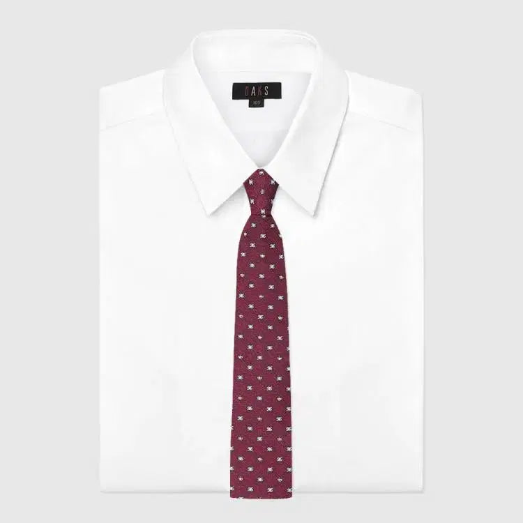 [BUNJANG] Daks Cubic Logo Tie Red New / 닥스 큐빅 로고 넥타이 레드 새제품
