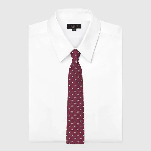 [BUNJANG] Daks Cubic Logo Tie Red New / 닥스 큐빅 로고 넥타이 레드 새제품