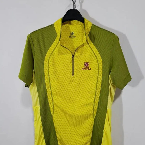 [BUNJANG] Blackyak Short Sleeve T-Shirt Yellow/Green / 블랙야크 반팔 티셔츠 옐로우/그린