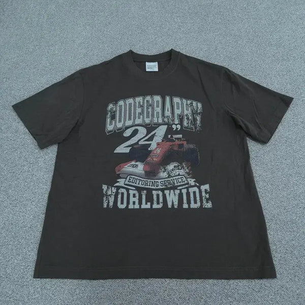 [BUNJANG] CODE GRAPHY Short Sleeve T-Shirt Size S / S 코드그라피 반팔 티 | 0716C33