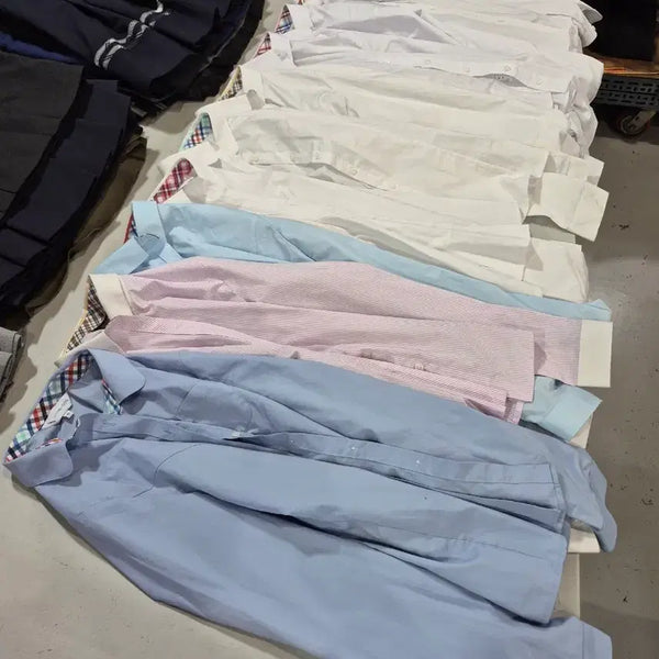 [BUNJANG] Used Women's Long-Sleeve School Uniform Shirt Size 95 (10pcs) / 중고여성 교복긴팔셔츠 사이즈 95. 10장