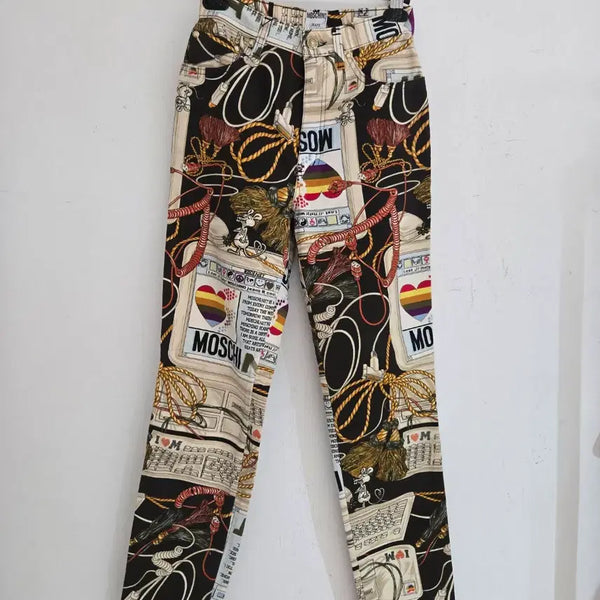 [BUNJANG] Moschino Multi Color Cotton Pants / 모스키노 팬츠