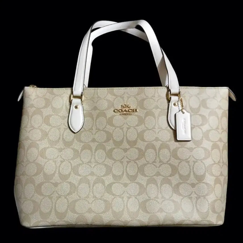 [BUNJANG] Coach Tote Bag Beige White / 코치 토트백 베이지 화이트(새상품 미국 현지 구매)
