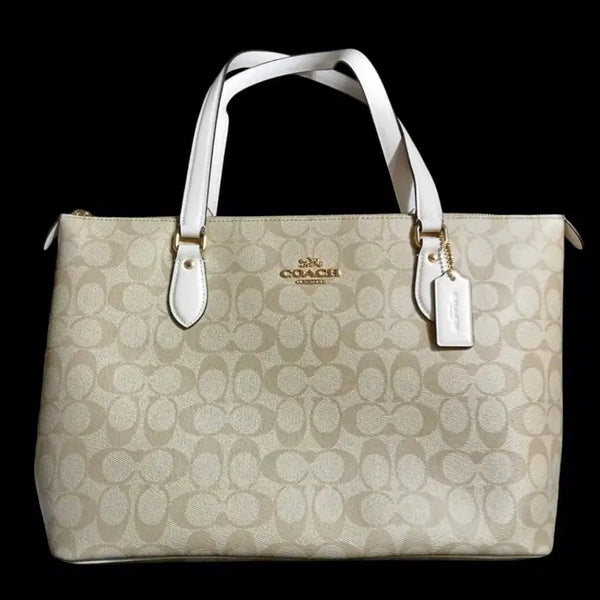 [BUNJANG] Coach Tote Bag Beige White / 코치 토트백 베이지 화이트(새상품 미국 현지 구매)