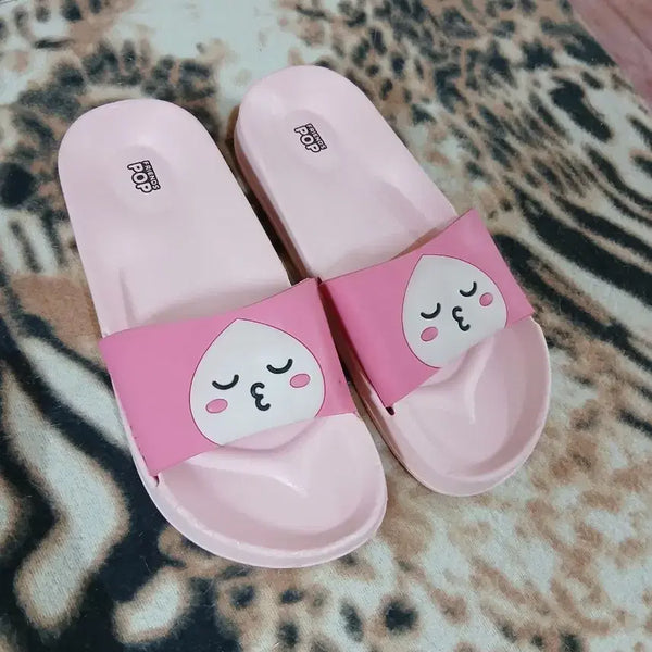 [BUNJANG] Kakao Friends Peach Slippers Pink (250) / [250] 카카오프렌즈 복숭아 슬리퍼 핑크