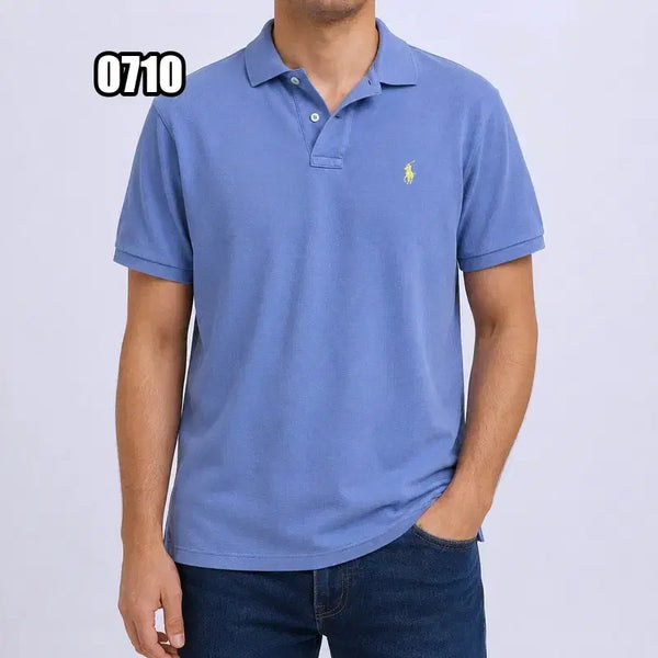[BUNJANG] Polo Ralph Lauren Blue Pique Short Sleeve Polo Shirt / S 폴로 랄프로렌 블루 피케 반팔 폴로 셔츠