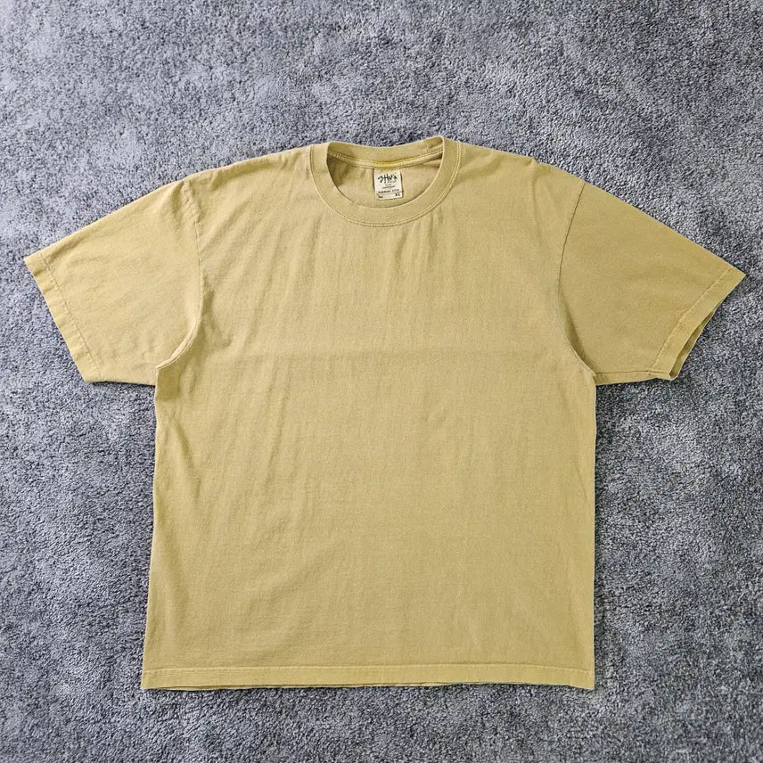 [BUNJANG] Shaka Wear Mustard Yellow 100% Cotton SuperMAXHeavy Garment Dyed Short Sleeve T-Shirt / SHAKA WEAR 반팔 티셔츠