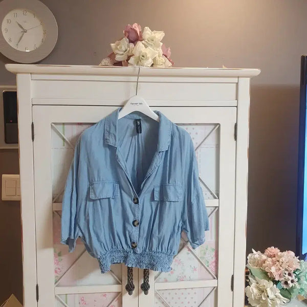 [BUNJANG] Zara Denim Shirt Blouse / 자라 블라우스 셔츠 데님셔켓/55-66