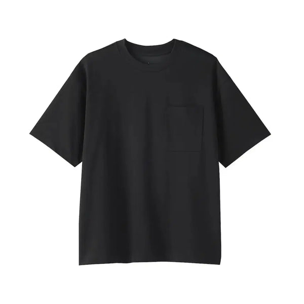 [BUNJANG] MUJI UV Cut Wide Pocket Short Sleeve T-Shirt Black L / 무인양품 UV컷 와이드 포켓 반팔 블랙 L