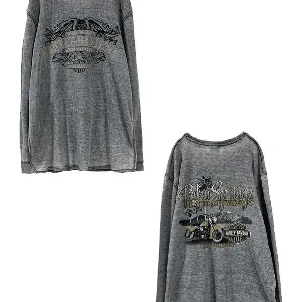 [BUNJANG] Harley Davidson Vintage Waffle Thermal Long Sleeve T-Shirt XXL / [XXL] HARLEY DAVIDSON 할리 빈티지 와플써멀 긴팔티