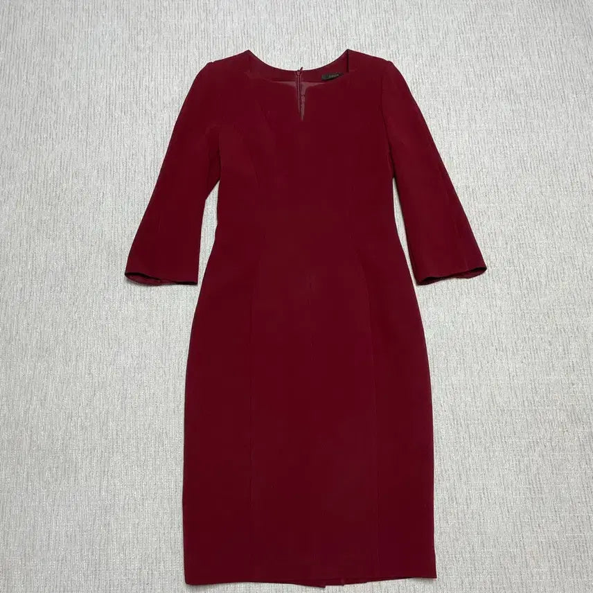 [BUNJANG] Jigott Burgundy Long Dress / 지고트 버건디 롱 원피스 (벨트X)