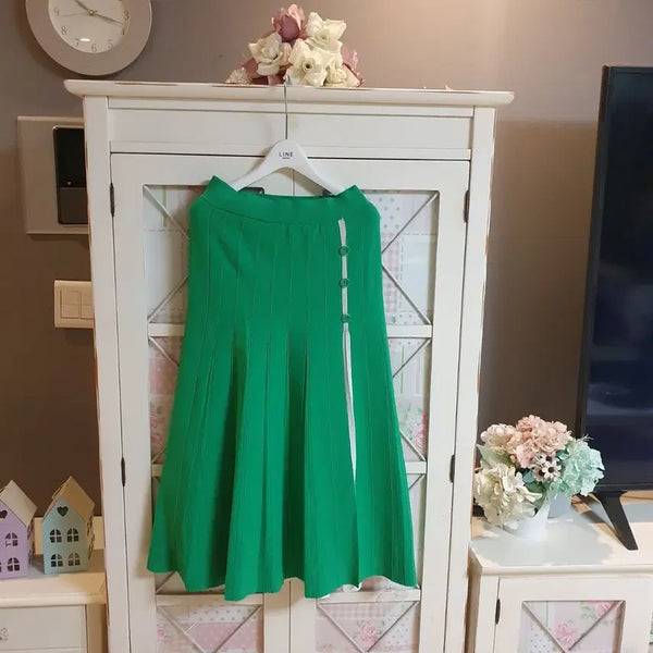 [BUNJANG] It MICHAA Pleated Long Skirt / 잇미샤 플리츠스커트 롱스커트/55-66