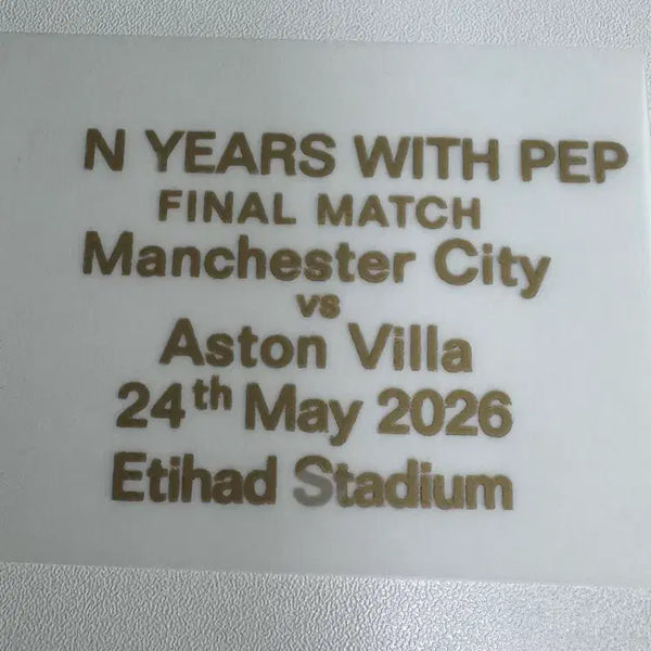 [BUNJANG] Manchester City Pep Guardiola Farewell Match / 맨시티 펩 과르디올라 마지막 경기 고별전 mdt