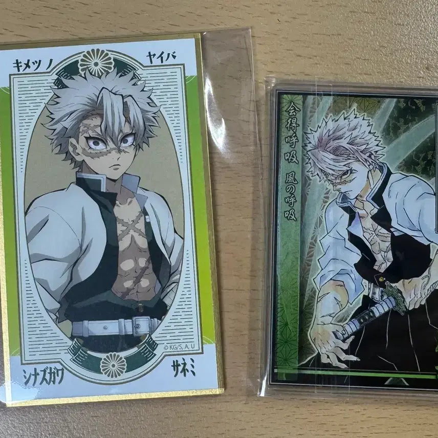 [BUNJANG] Demon Slayer Sanemi Shinazugawa Status Card Shikishi Bundle Set / 귀멸의칼날 사네미 스테이터스카드 색지 일괄