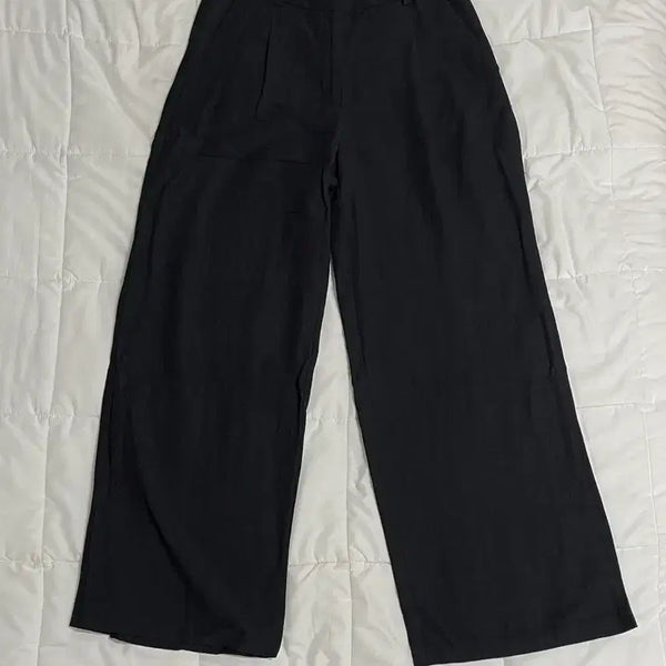 [BUNJANG] H&M Black Linen Pants (Size 36) / H&M 블랙 린넨 팬츠 36