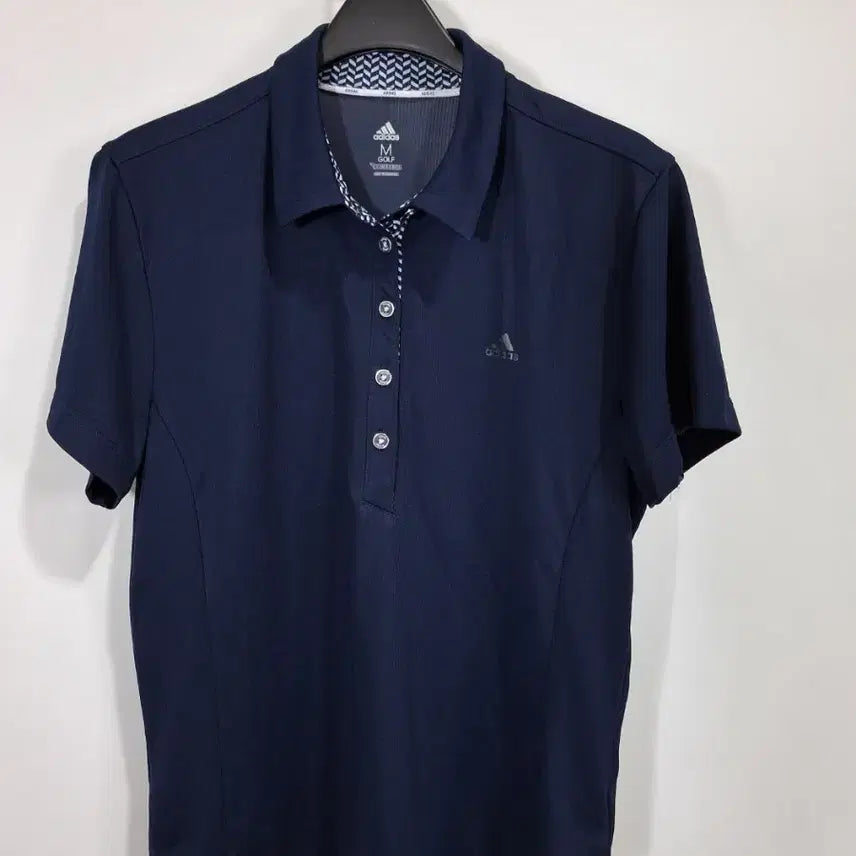 [BUNJANG] Adidas Golf Short Sleeve Polo T-Shirt Navy M / 아디다스 골프 반팔 카라티 네이비 M